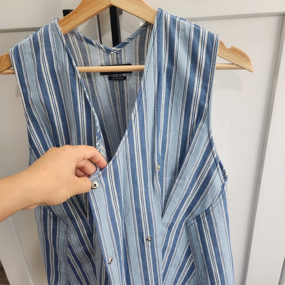 Isabel Marant Striped Sleeveless Snap Top size 38 US 6. T1 - Picture 5 of 14